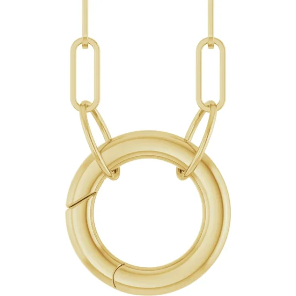 14K Yellow Gold Circle 18" Necklace