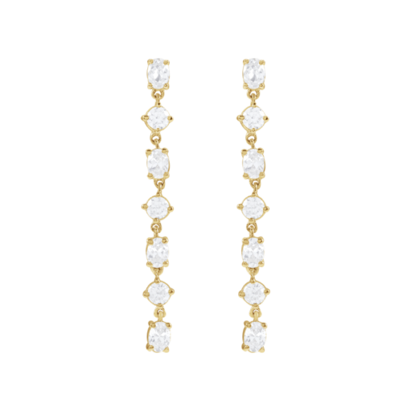 14K Yellow Gold 1 1/5 CTW Lab-Grown Diamond Dangle Earrings