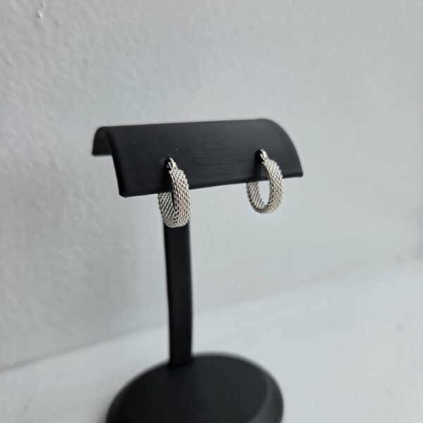 Woven Armor: Hoop Earring Silver-15mm